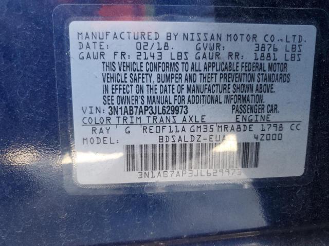 Photo 9 VIN: 3N1AB7AP3JL629973 - NISSAN SENTRA S 