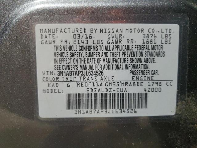 Photo 12 VIN: 3N1AB7AP3JL634526 - NISSAN SENTRA S 