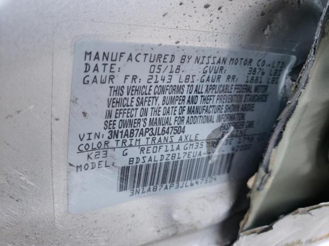 Photo 9 VIN: 3N1AB7AP3JL647504 - NISSAN SENTRA S 