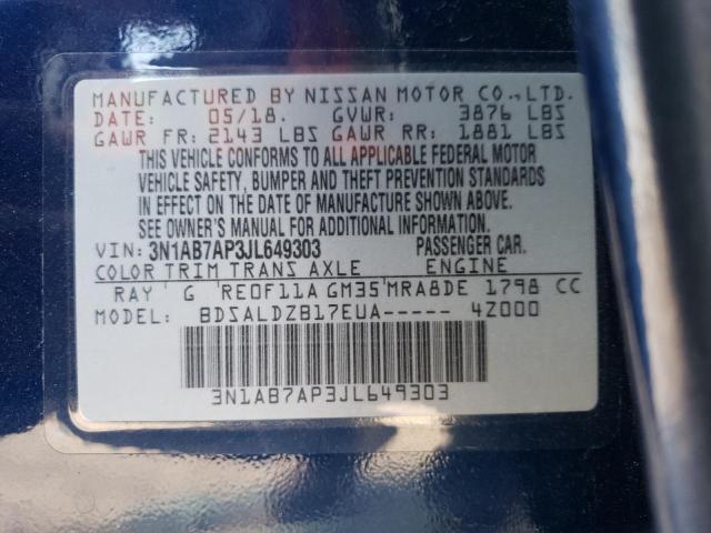 Photo 12 VIN: 3N1AB7AP3JL649303 - NISSAN SENTRA S 