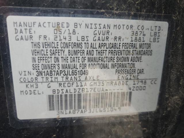 Photo 11 VIN: 3N1AB7AP3JL651049 - NISSAN SENTRA 