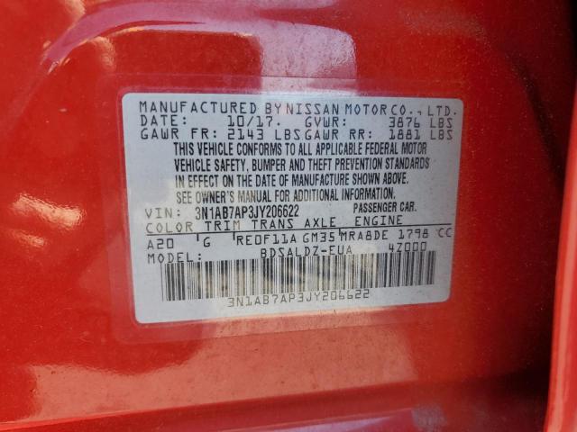 Photo 11 VIN: 3N1AB7AP3JY206622 - NISSAN SENTRA S 