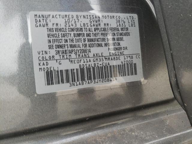 Photo 12 VIN: 3N1AB7AP3JY208614 - NISSAN SENTRA 