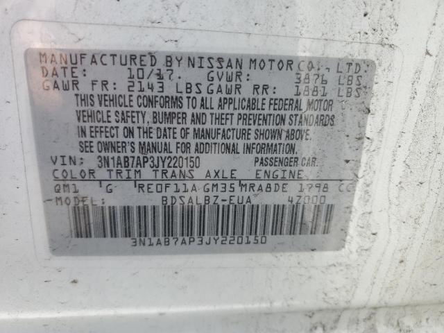 Photo 11 VIN: 3N1AB7AP3JY220150 - NISSAN SENTRA 