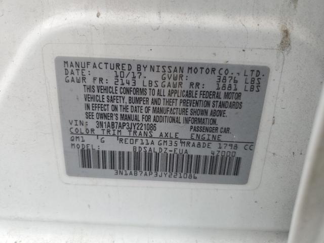 Photo 11 VIN: 3N1AB7AP3JY221086 - NISSAN SENTRA S 