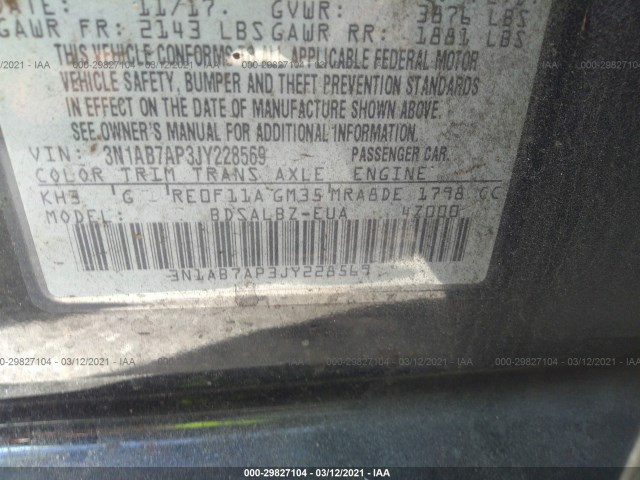 Photo 8 VIN: 3N1AB7AP3JY228569 - NISSAN SENTRA 