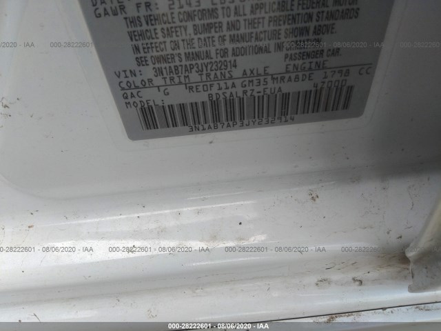 Photo 8 VIN: 3N1AB7AP3JY232914 - NISSAN SENTRA 