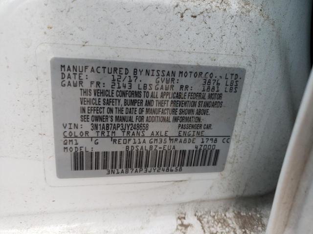 Photo 11 VIN: 3N1AB7AP3JY248658 - NISSAN SENTRA S 