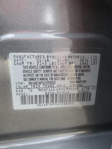 Photo 12 VIN: 3N1AB7AP3JY258302 - NISSAN SENTRA S 