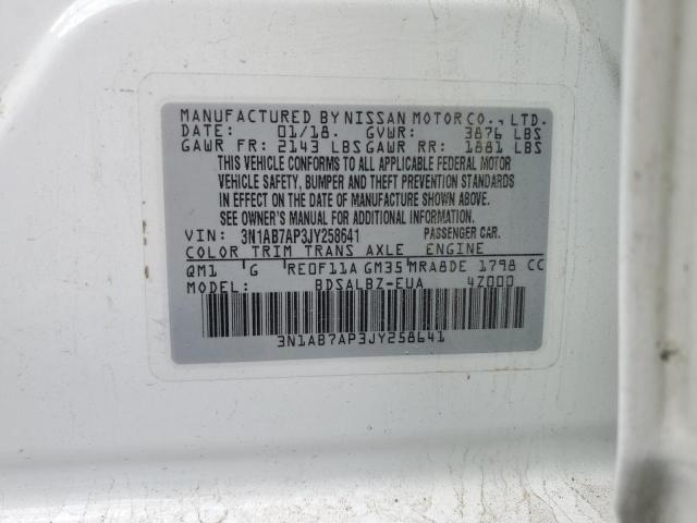 Photo 11 VIN: 3N1AB7AP3JY258641 - NISSAN SENTRA S 