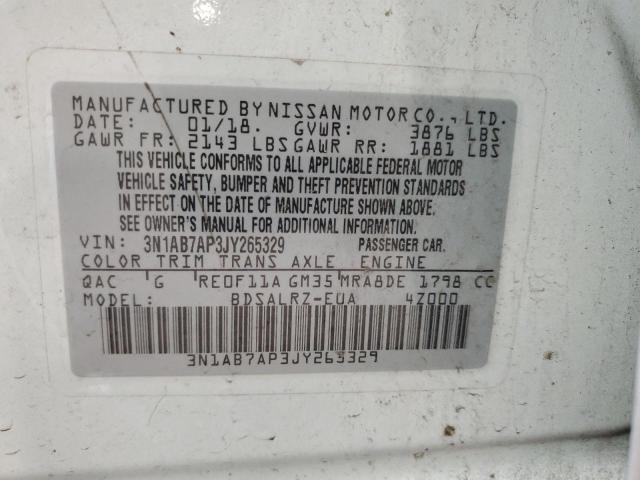 Photo 12 VIN: 3N1AB7AP3JY265329 - NISSAN SENTRA S 