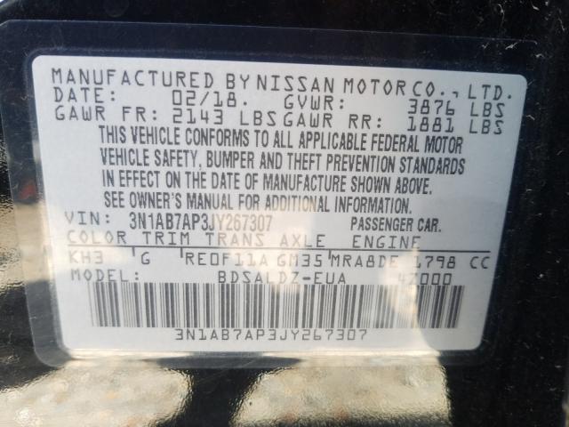 Photo 9 VIN: 3N1AB7AP3JY267307 - NISSAN SENTRA S 