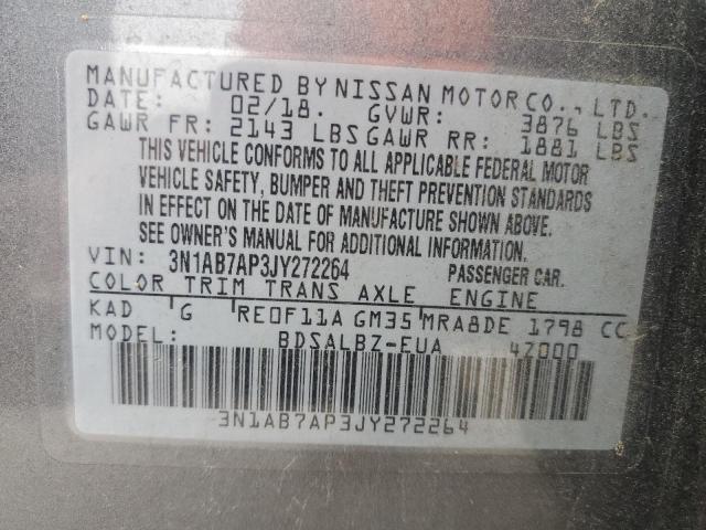 Photo 11 VIN: 3N1AB7AP3JY272264 - NISSAN SENTRA S 