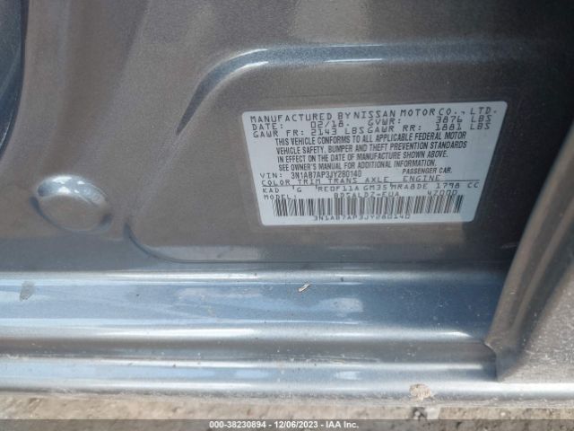 Photo 8 VIN: 3N1AB7AP3JY280140 - NISSAN SENTRA 