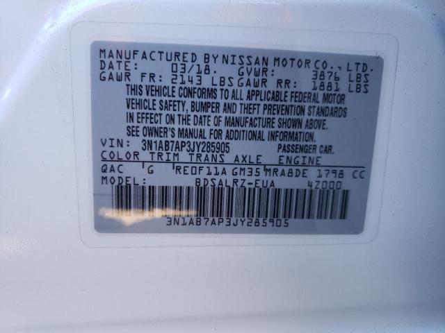 Photo 11 VIN: 3N1AB7AP3JY285905 - NISSAN SENTRA 