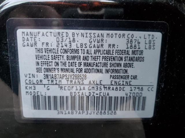 Photo 9 VIN: 3N1AB7AP3JY288528 - NISSAN SENTRA S 