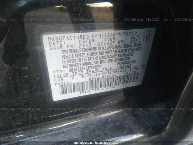 Photo 8 VIN: 3N1AB7AP3JY291297 - NISSAN SENTRA 