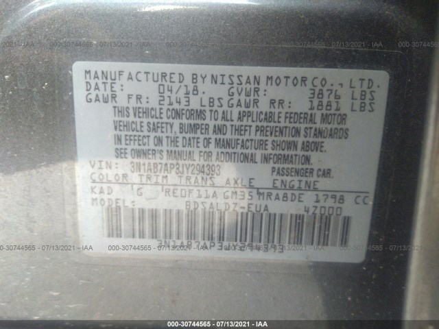 Photo 8 VIN: 3N1AB7AP3JY294393 - NISSAN SENTRA 