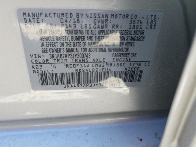 Photo 9 VIN: 3N1AB7AP3JY300743 - NISSAN SENTRA S 