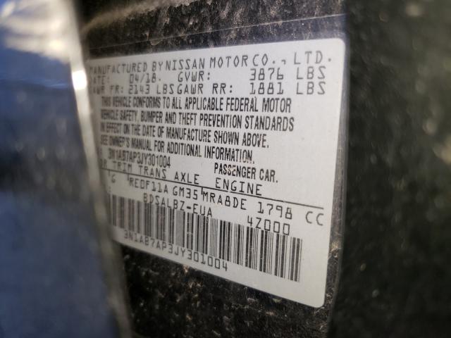 Photo 9 VIN: 3N1AB7AP3JY301004 - NISSAN SENTRA S 