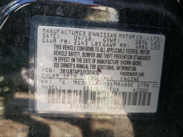 Photo 9 VIN: 3N1AB7AP3JY301410 - NISSAN SENTRA S 