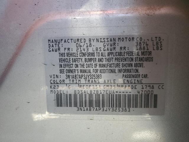 Photo 11 VIN: 3N1AB7AP3JY325383 - NISSAN SENTRA 