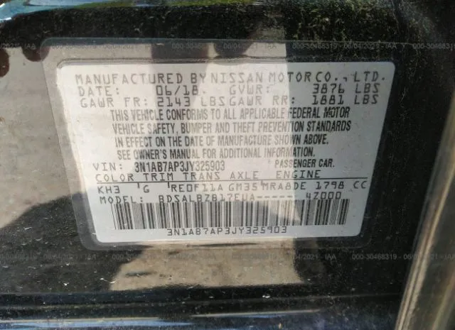 Photo 8 VIN: 3N1AB7AP3JY325903 - NISSAN SENTRA 