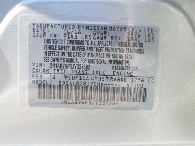 Photo 9 VIN: 3N1AB7AP3JY337582 - NISSAN SENTRA S 