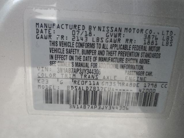 Photo 12 VIN: 3N1AB7AP3JY344306 - NISSAN SENTRA 