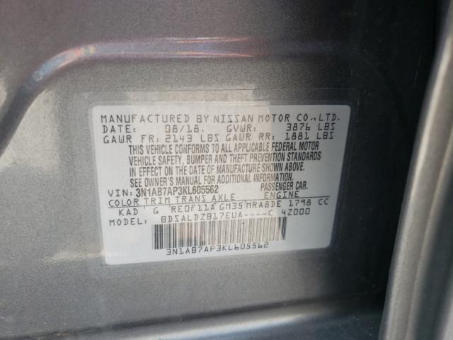 Photo 9 VIN: 3N1AB7AP3KL605562 - NISSAN SENTRA S 