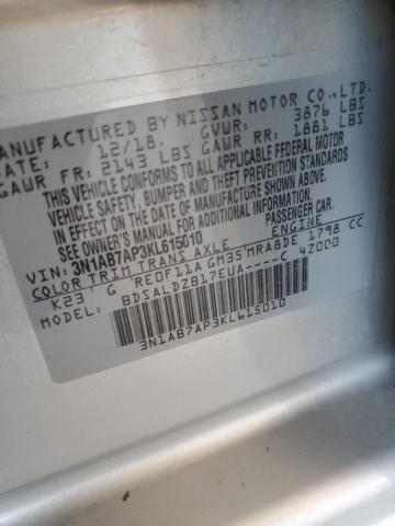 Photo 11 VIN: 3N1AB7AP3KL615010 - NISSAN SENTRA S 