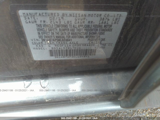 Photo 8 VIN: 3N1AB7AP3KL624841 - NISSAN SENTRA 