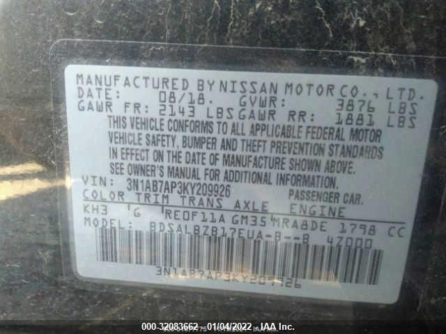 Photo 8 VIN: 3N1AB7AP3KY209926 - NISSAN SENTRA 