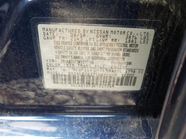 Photo 9 VIN: 3N1AB7AP3KY217749 - NISSAN SENTRA S 