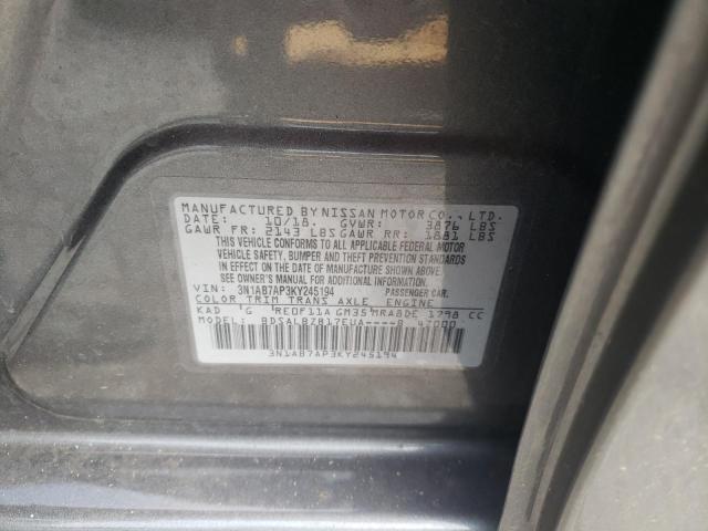 Photo 9 VIN: 3N1AB7AP3KY245194 - NISSAN SENTRA S 