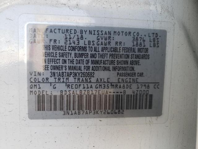 Photo 11 VIN: 3N1AB7AP3KY260682 - NISSAN SENTRA S 