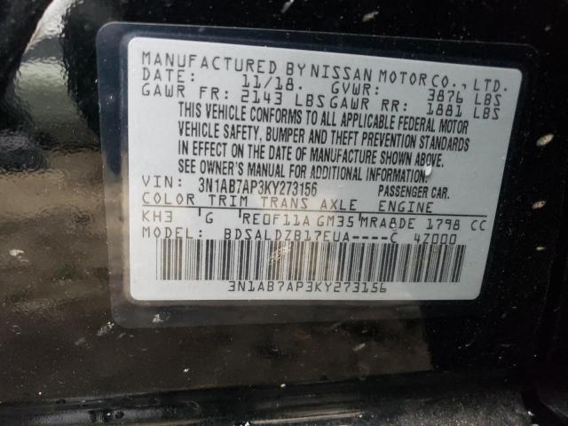 Photo 11 VIN: 3N1AB7AP3KY273156 - NISSAN SENTRA 