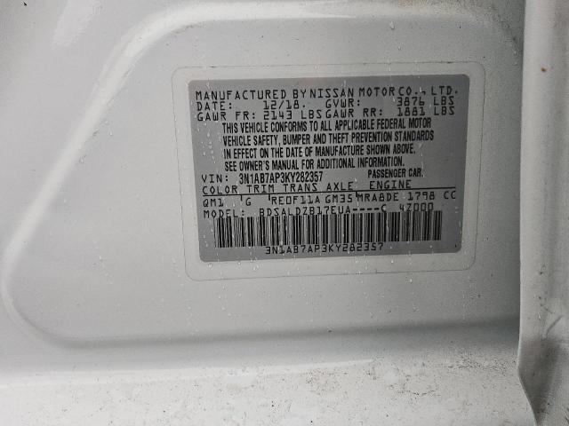 Photo 11 VIN: 3N1AB7AP3KY282357 - NISSAN SENTRA S 