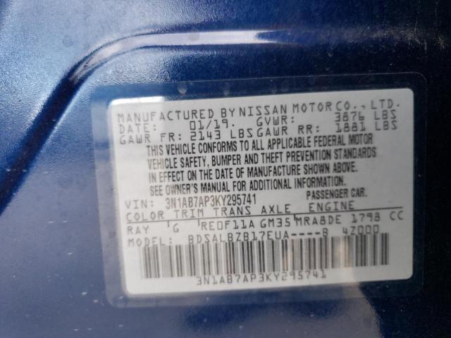 Photo 11 VIN: 3N1AB7AP3KY295741 - NISSAN SENTRA 