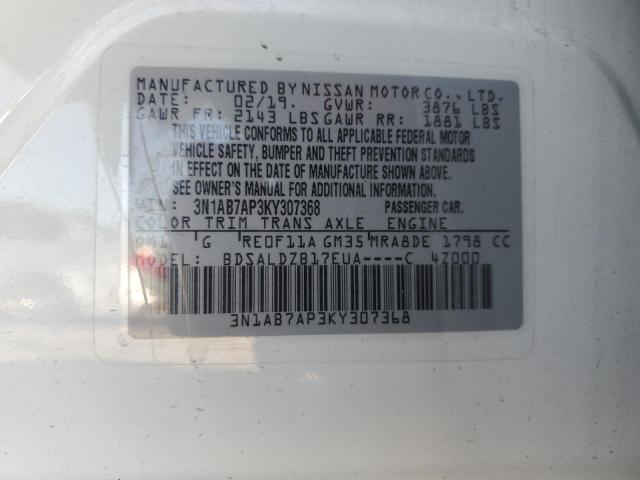 Photo 11 VIN: 3N1AB7AP3KY307368 - NISSAN SENTRA 