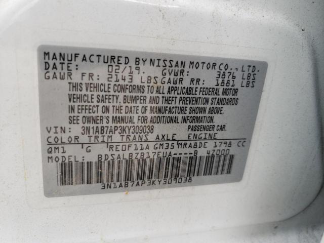 Photo 11 VIN: 3N1AB7AP3KY309038 - NISSAN SENTRA S 