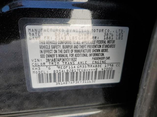 Photo 11 VIN: 3N1AB7AP3KY311632 - NISSAN SENTRA S 