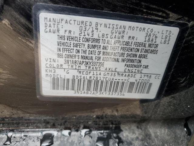 Photo 11 VIN: 3N1AB7AP3KY337356 - NISSAN SENTRA 