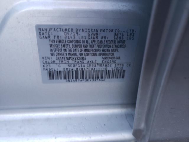 Photo 9 VIN: 3N1AB7AP3KY339852 - NISSAN SENTRA S 