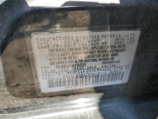 Photo 9 VIN: 3N1AB7AP3KY352262 - NISSAN SENTRA S 