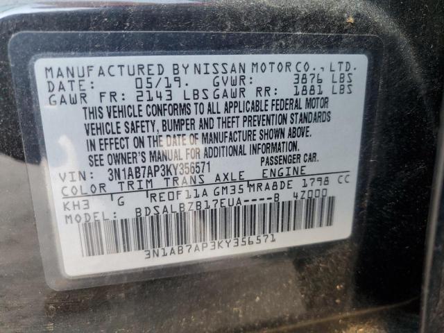 Photo 11 VIN: 3N1AB7AP3KY356571 - NISSAN SENTRA S 