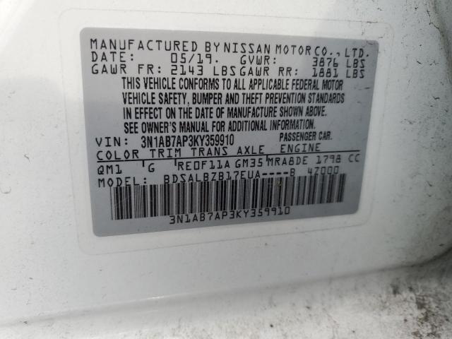 Photo 11 VIN: 3N1AB7AP3KY359910 - NISSAN SENTRA S 