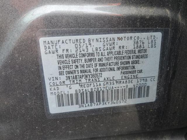 Photo 11 VIN: 3N1AB7AP3KY360572 - NISSAN SENTRA 