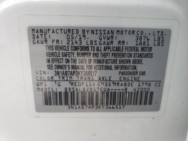 Photo 11 VIN: 3N1AB7AP3KY366517 - NISSAN SENTRA 