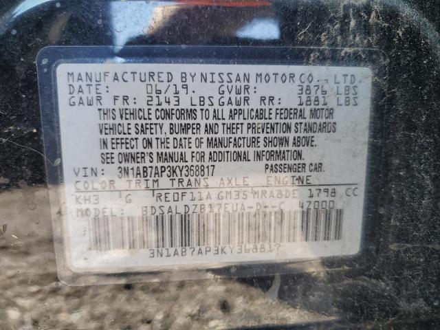 Photo 12 VIN: 3N1AB7AP3KY368817 - NISSAN SENTRA 